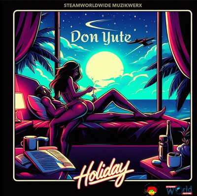 People watching a concert. Photo with a purple hue